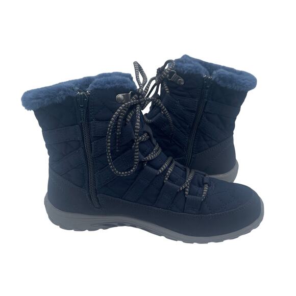 Skechers Reggae Fest Moro Rock Faux Fur Lined Boots Booties Navy Blue Womens 6 - Picture 5 of 8